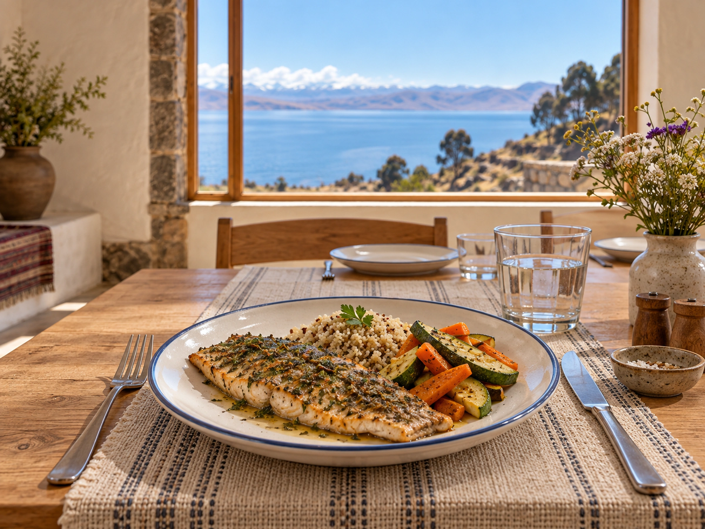 Herb-baked trout