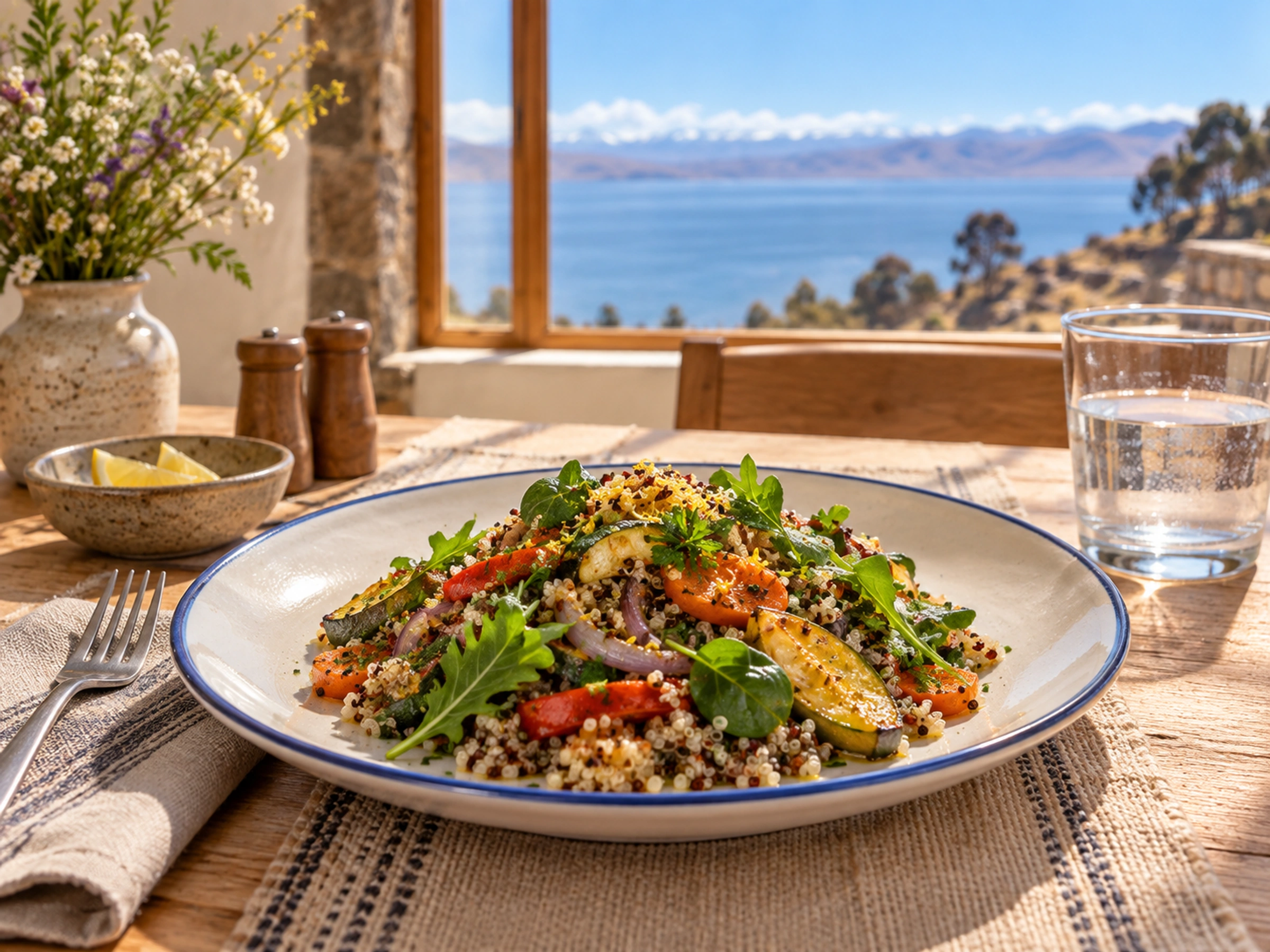 Warm quinoa salad