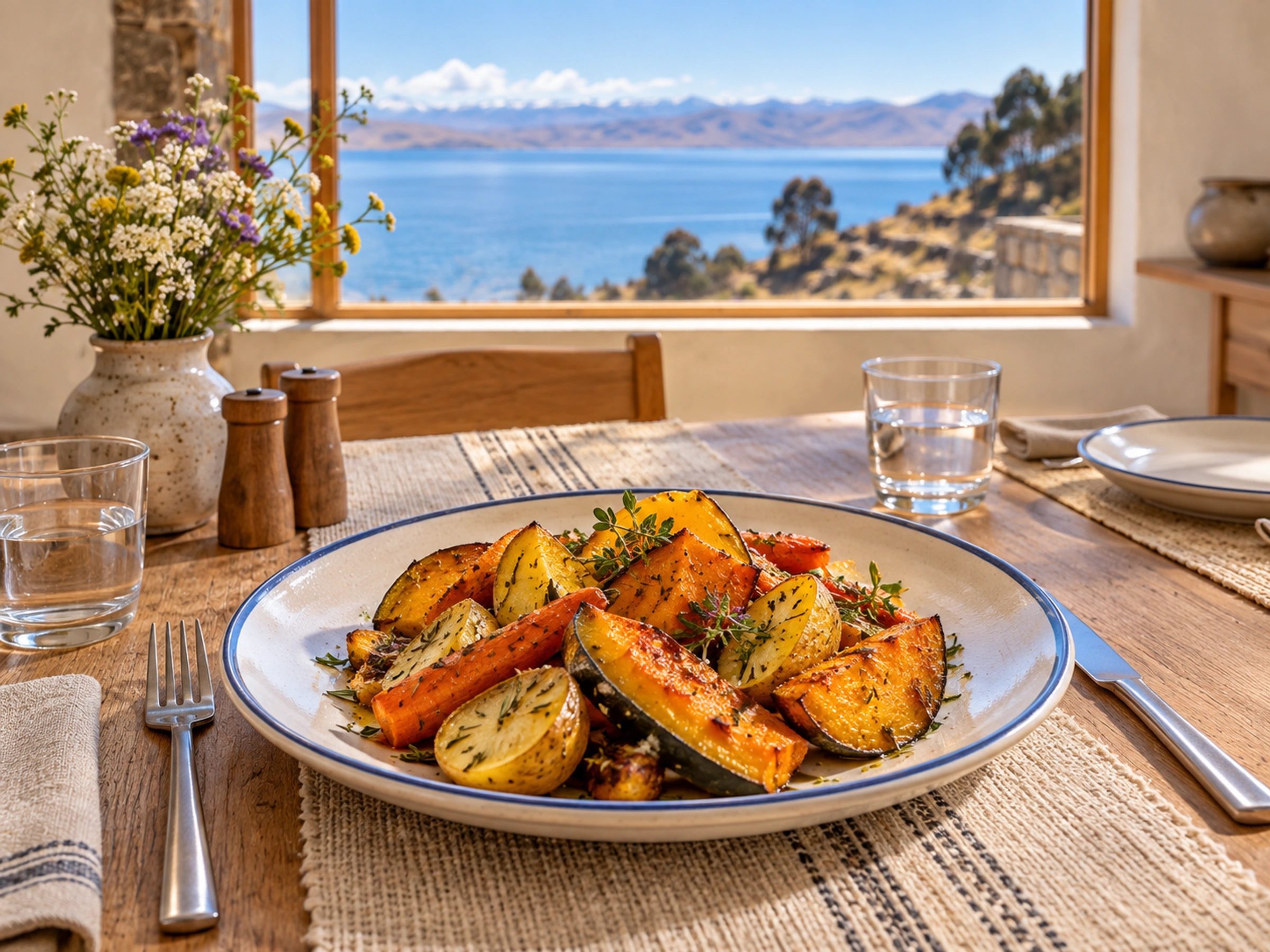 Roasted vegetables with potatoes