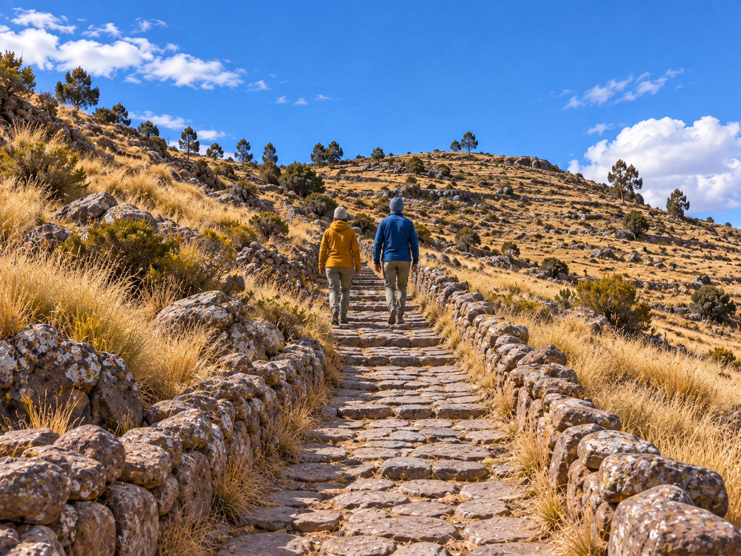 Taquile paths and horizons