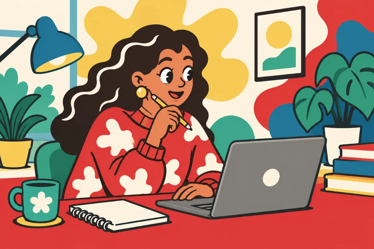 Ilustración: una página con su título y su descripción en preparación