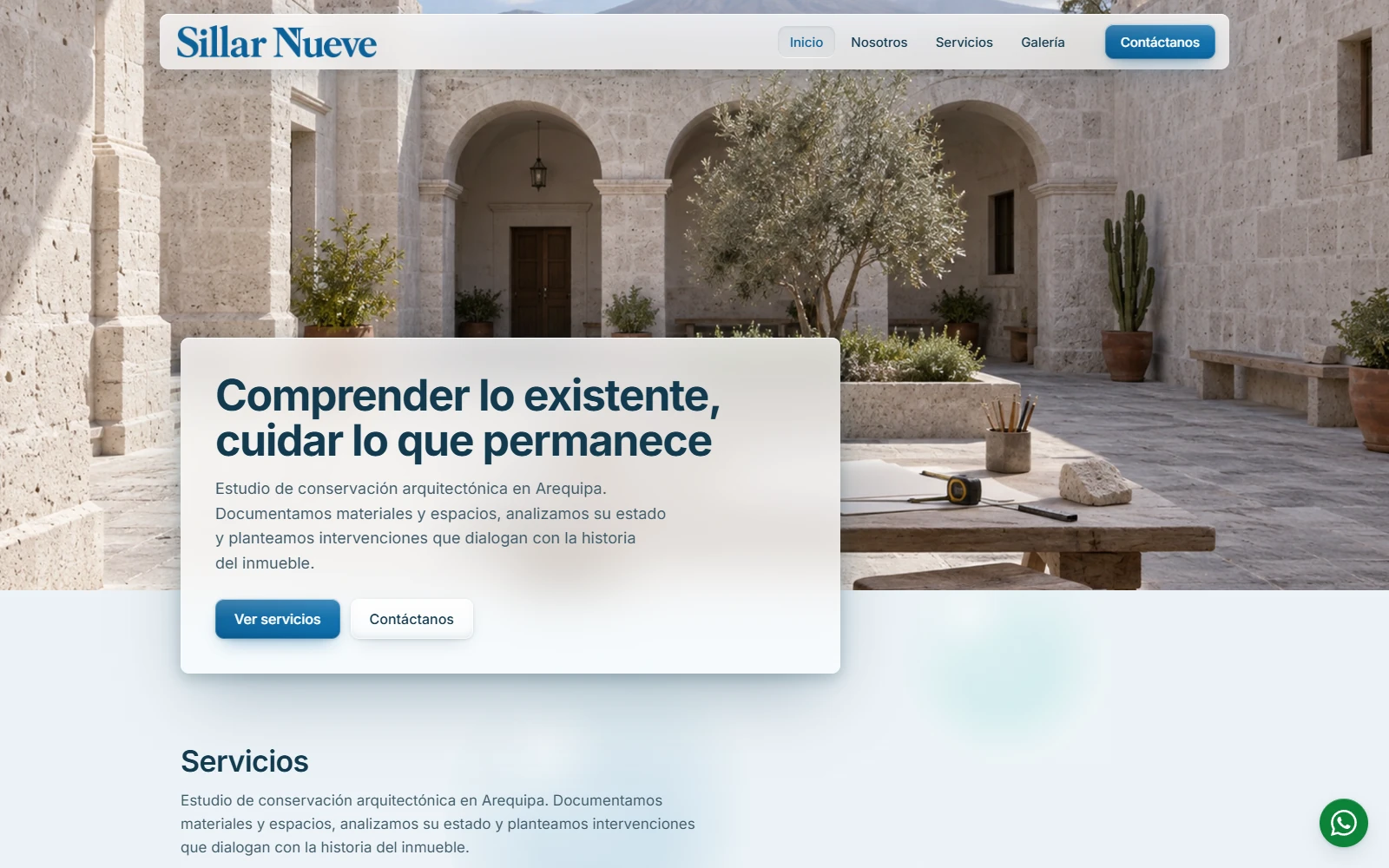 Vista previa de Web informativa Aero Glass
